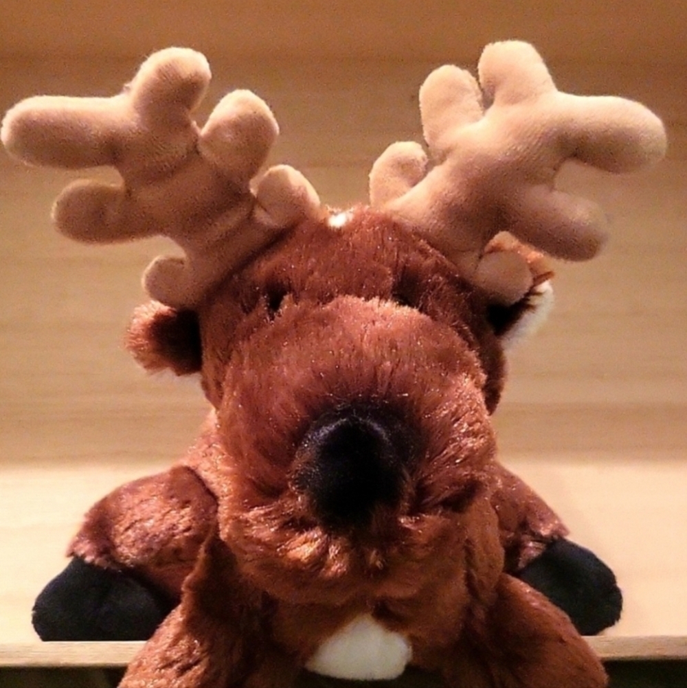 Ganz Webkinz Brown Reindeer Moose Plush Stuffed Animal Collectible Small EUC